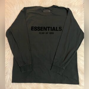 Essentials Black Long Sleeve Shirt